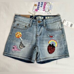 Indigo Rein Junior's Forever Booty Jean Shorts Blue Size O  Sequin